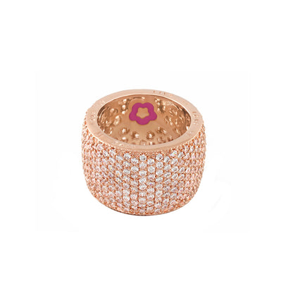 Shimmer & Glimmer Eternity Band ring in rose gold tone with pavé crystals, Lauren G Adams on Tampa Home & Garden Store