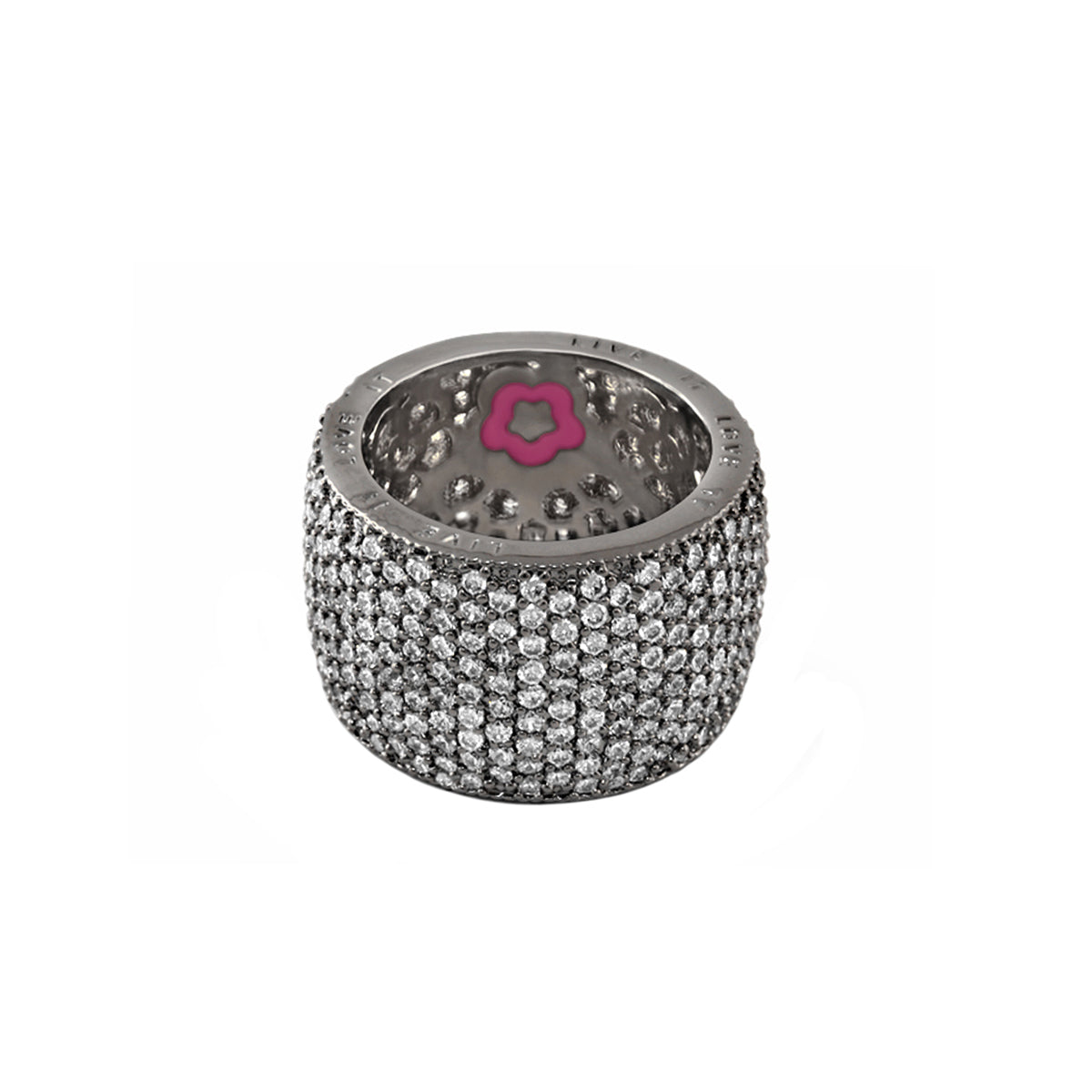 Shimmer & Glimmer Eternity Band ring, pavé crystals on silver-tone, Lauren G Adams edge on Tampa Home & Garden Store