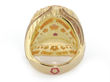 Flames of Glory Cocktail Ring by Lauren G Adams, gold-tone band with flame motif on Tampa Home & Garden Store