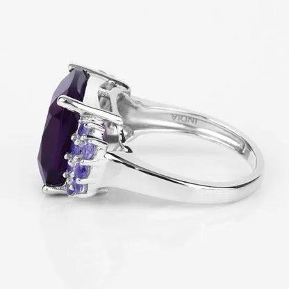 Ring Bids.com 6.34ct purple amethyst with blue-violet tanzanite in .925 sterling silver on Tampa Home & Garden Store