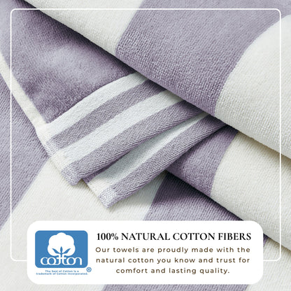 Striped Cabana Beach Towel and Soft Pastel Colors