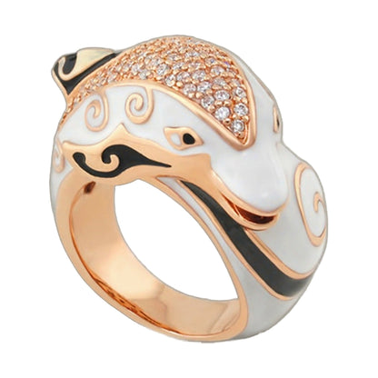 Freedom of the Seas Cocktail Ring by Lauren G Adams, rose-goldtone setting with pavé crystals on Tampa Home & Garden Store