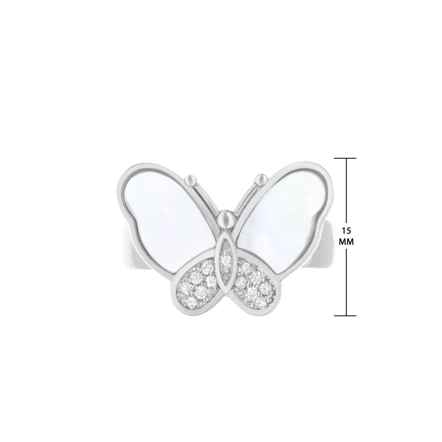 Mariposa Ring by Lauren G Adams; silver butterfly motif with pavé diamonds on Tampa Home & Garden Store