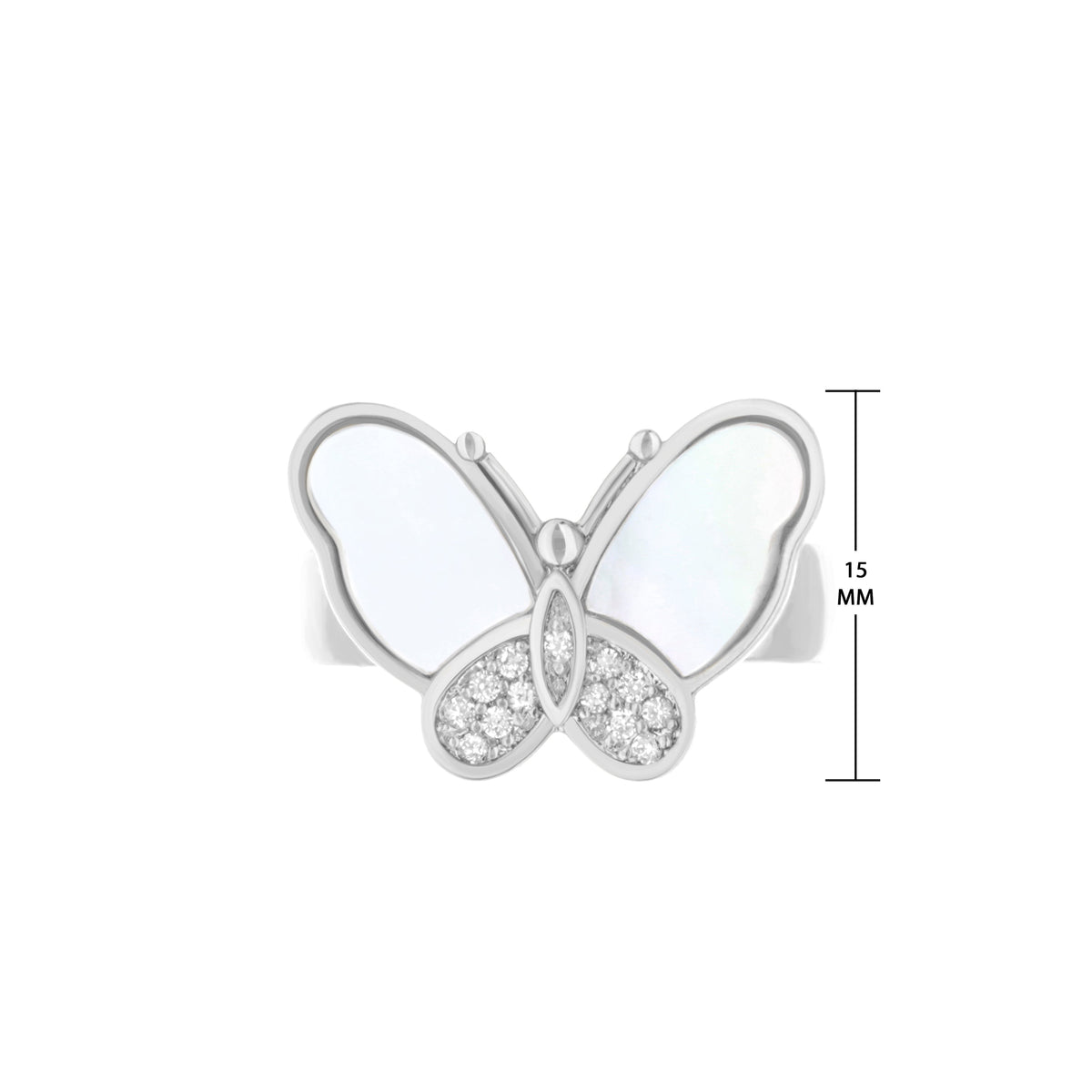 Mariposa Ring by Lauren G Adams; silver butterfly motif with pavé diamonds on Tampa Home & Garden Store