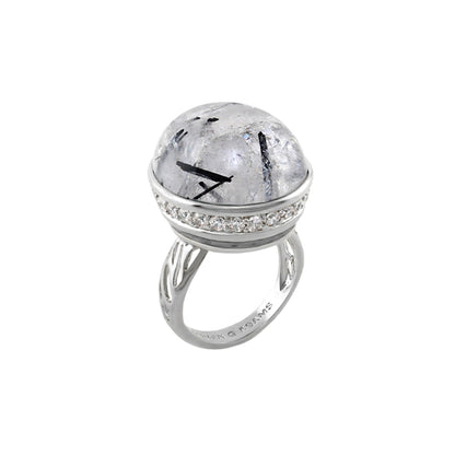 Cool Ice Ring with icy cabochon and pavé stones Lauren G Adams on Tampa Home & Garden Store