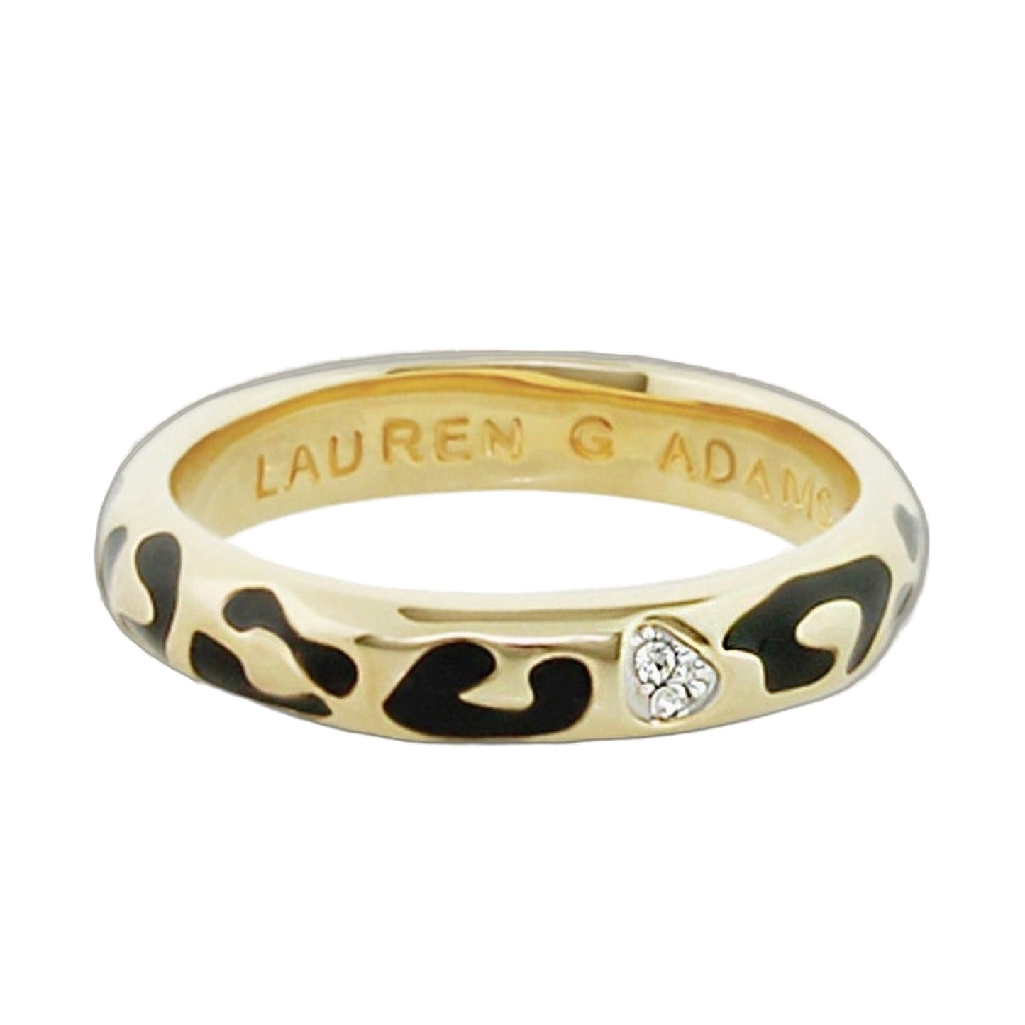 Sweet Leopard Stackable Ring by Lauren G Adams in leopard print and crystal accents on Tampa Home & Garden Store
