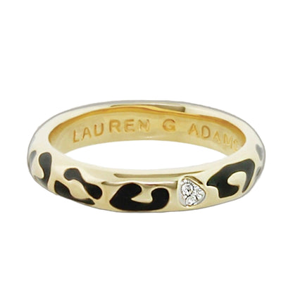 Sweet Leopard Stackable Ring by Lauren G Adams in leopard print and crystal accents on Tampa Home & Garden Store