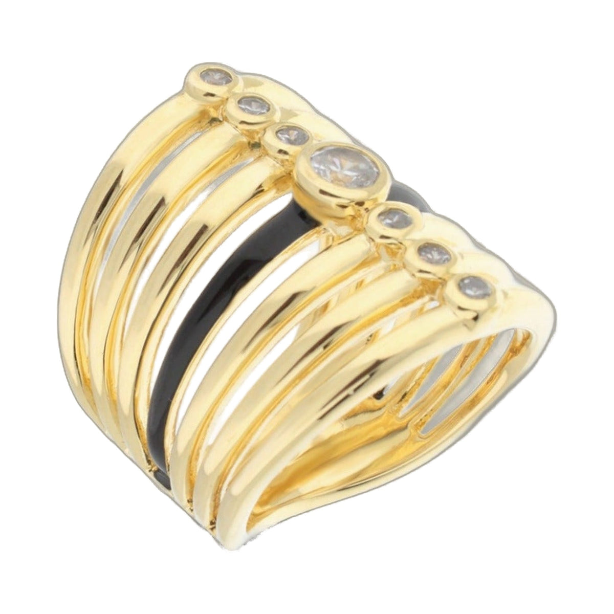 Egyptian Queen Ring gold-tone multi-band with crystal accents by Lauren G Adams on Tampa Home & Garden Store