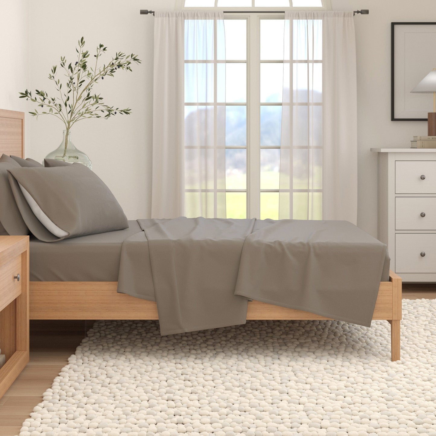 Soft and Natural Cotton Flannel Sheet Set