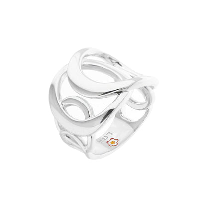 Vogue Fire Ring, silver band ring with interlocking looping design, Lauren G Adams on Tampa Home & Garden Store