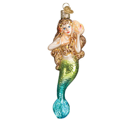 Adorno de cristal de sirena