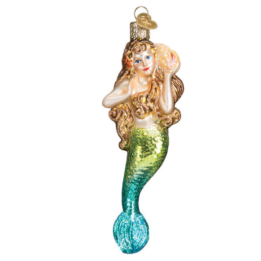 Adorno de cristal de sirena