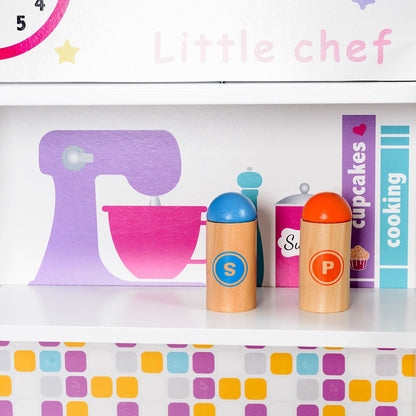 Kids Wooden Pretend Cooking Playset Cookware