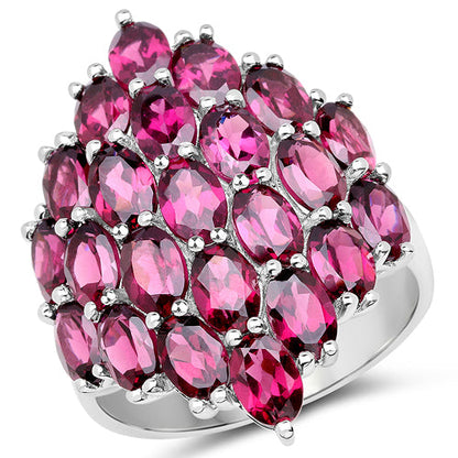 Rhodolite cluster ring, 11.50 carat genuine pink stones in .925 sterling silver by Bids.com on Tampa Home & Garden Store