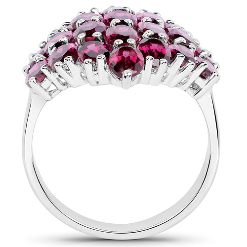 Ring 11.50ct rhodolite cluster in .925 sterling silver, by Bids.com on Tampa Home & Garden Store