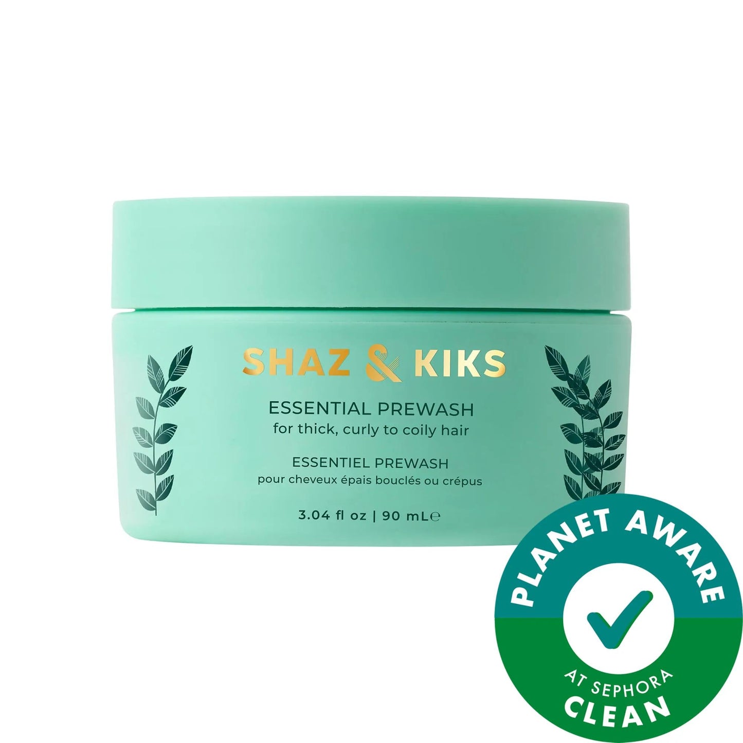 Hair mask SHAZ & KIKS Essential Prewash for thick curly hair in a mint green tub on Tampa Home & Garden Store