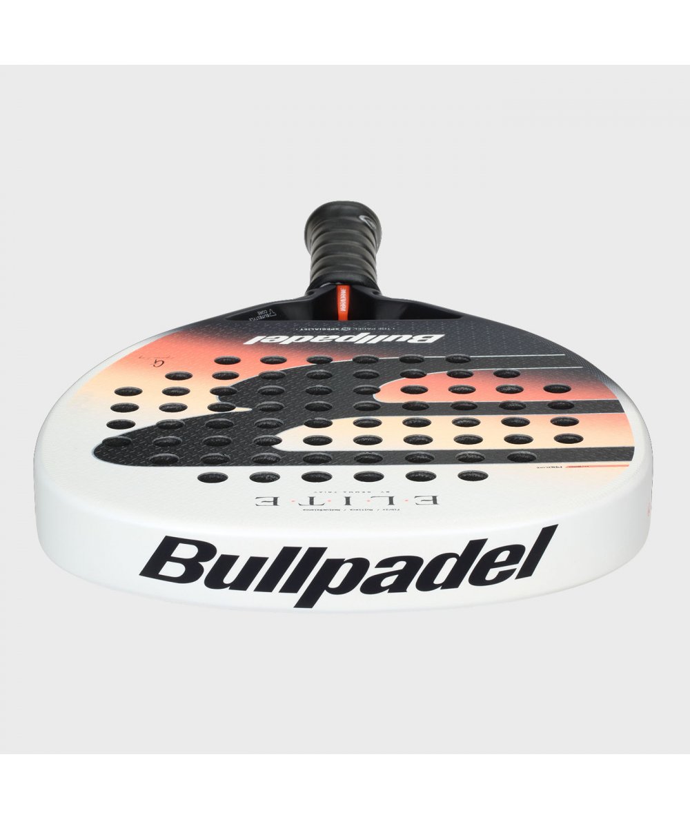 Bullpadel Padel Racket Elite W 26 white with black grip and orange accents on Tampa Home & Garden Store