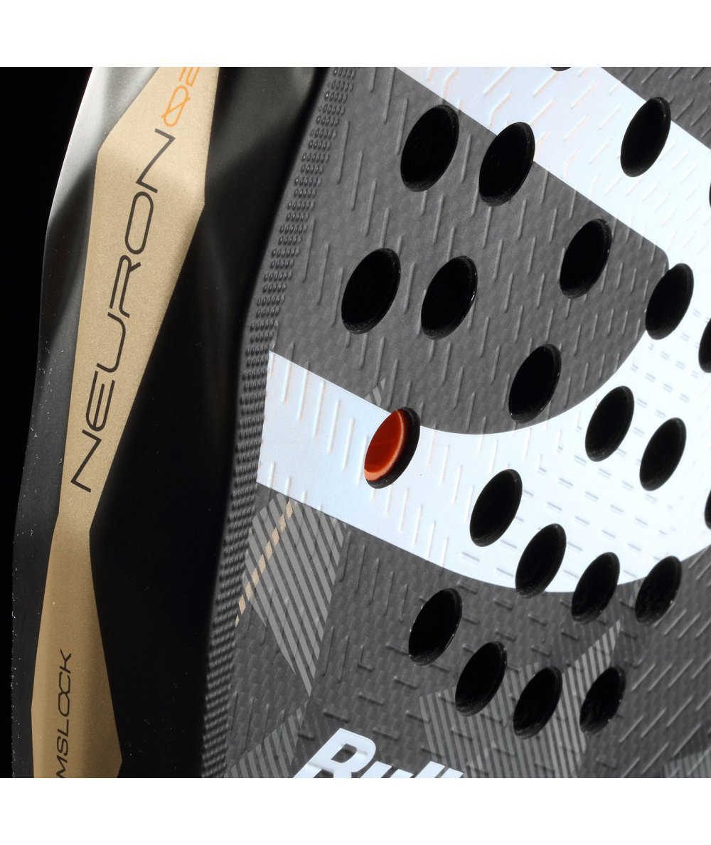 Padel racket Bullpadel Neuron 02 26 with gray carbon-fiber face and orange grommet on Tampa Home & Garden Store