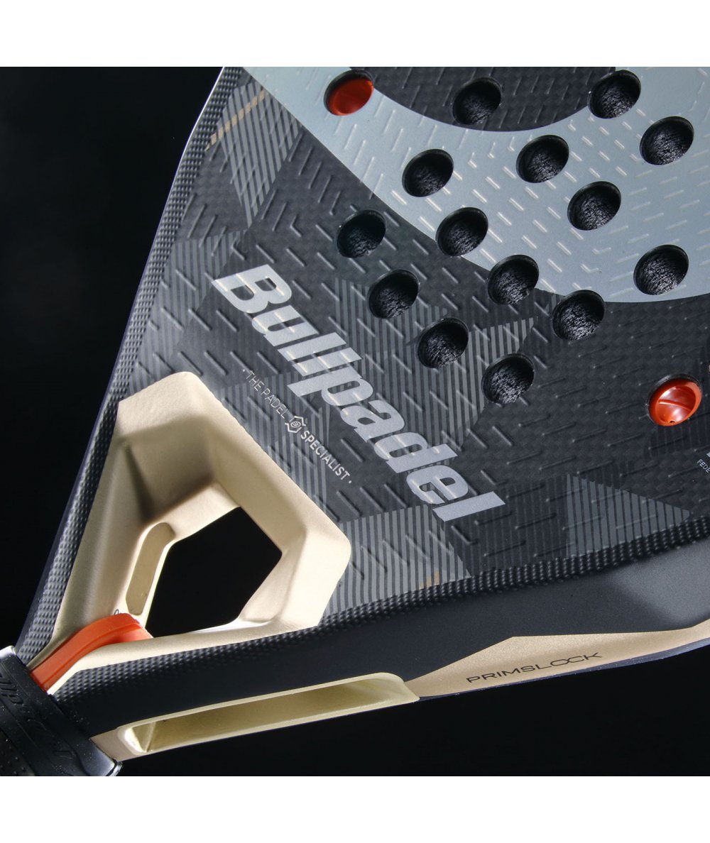 Bullpadel Neuron 02 26 padel racket with grey texture and beige handle on Tampa Home & Garden Store