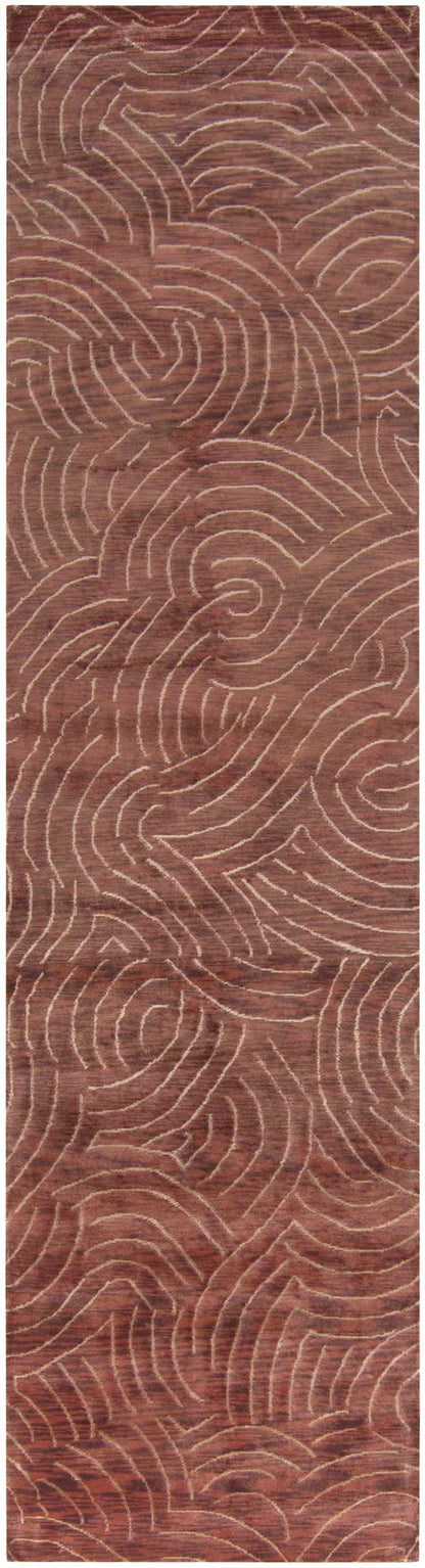 Rankin Area Carpet rug in warm brown with cream swirling lines by Boutique Rugs on Tampa Home & Garden Store