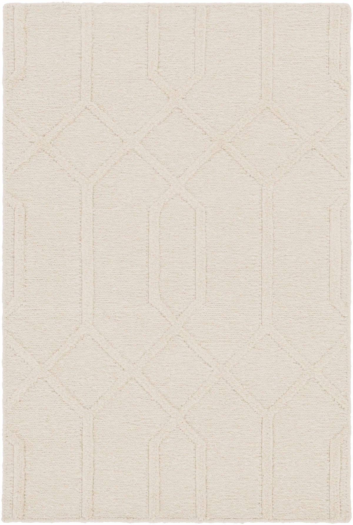 Raritan Carpet rug in warm cream with a subtle geometric pattern Boutique Rugs clearance on Tampa Home & Garden Store
