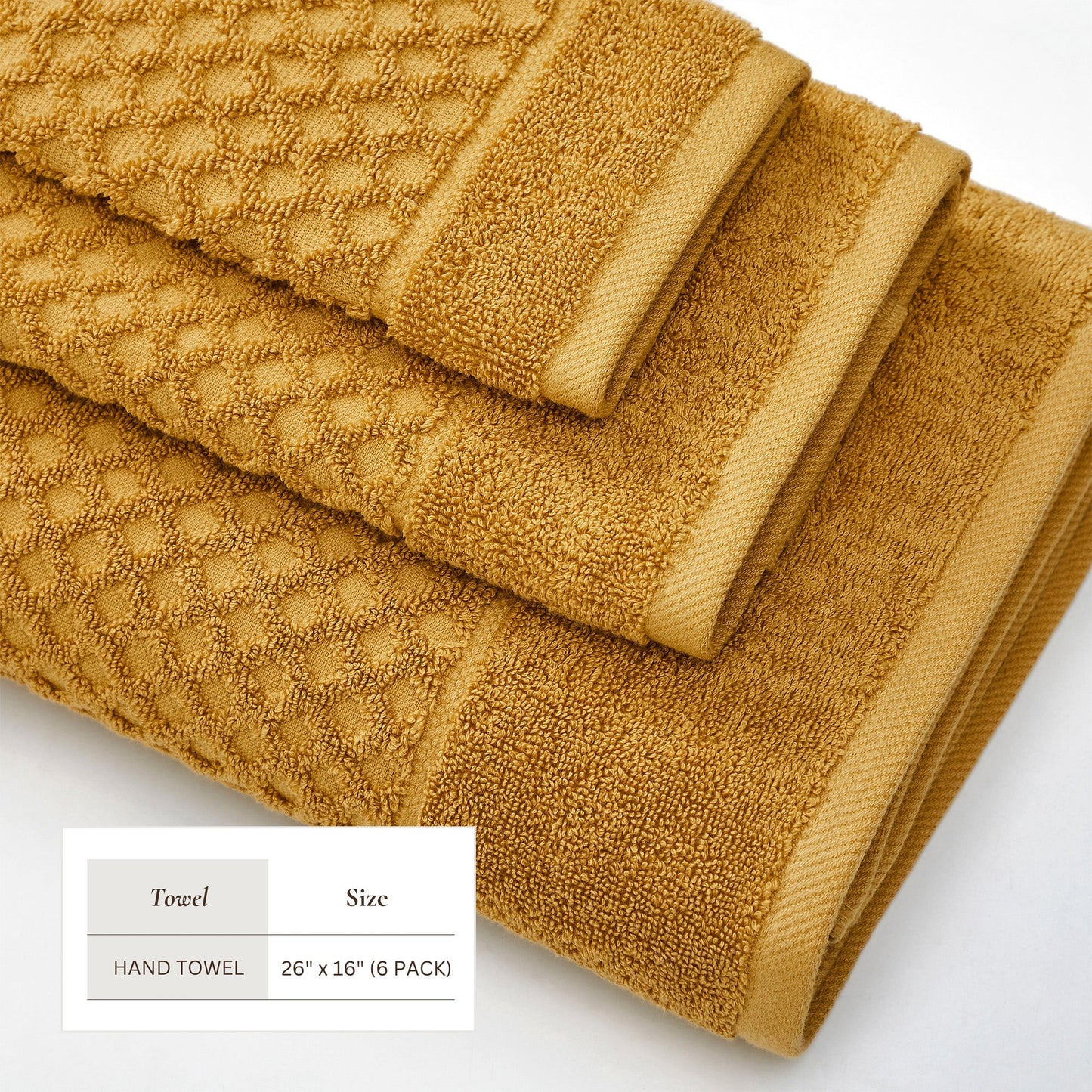Cotton Diamond Waffle Weave Bath Towel Set