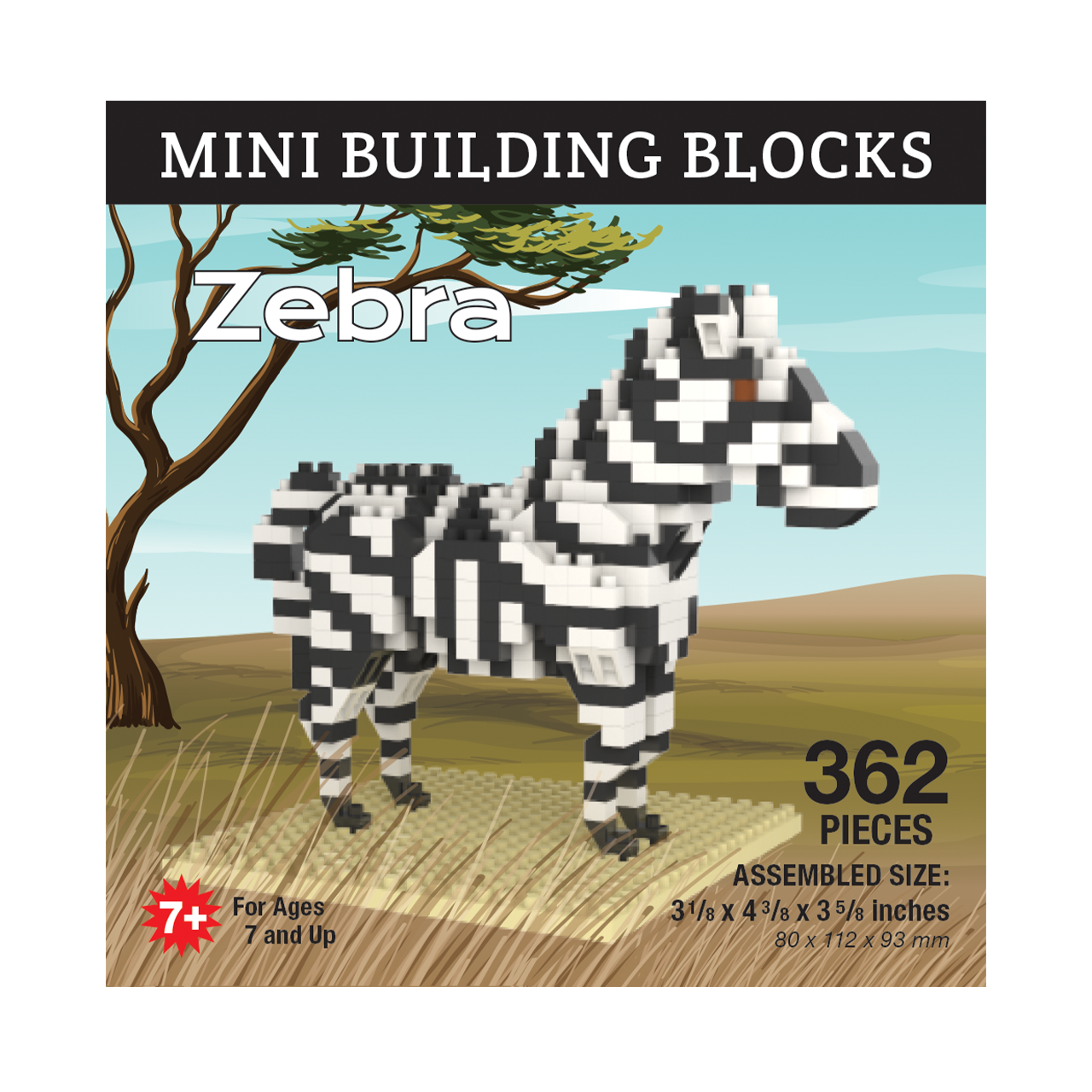 Mini bloques de construcción - Cebra