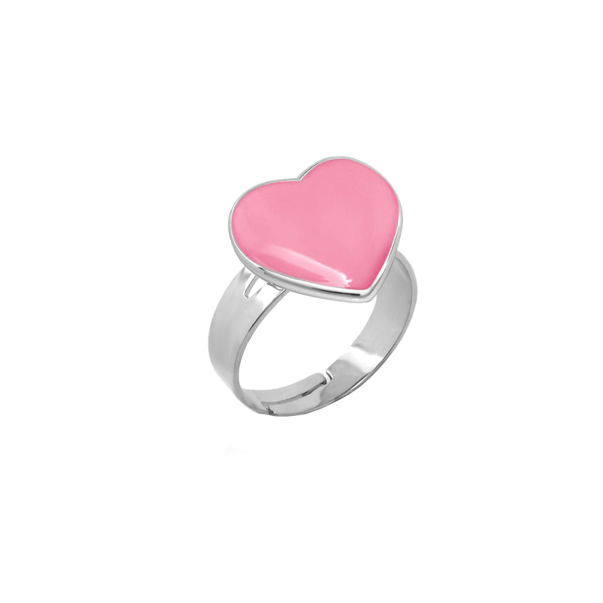 Heart Stackable Children Ring by Lauren G Adams, pink heart on silver band, Girl's Collection Rings on Tampa Home & Garden Store