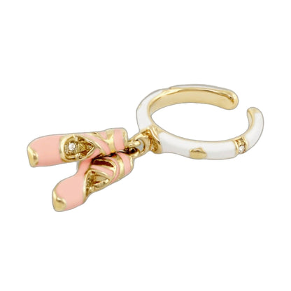 Beautiful Ballet Ring two-ring for girls, pink and white enamel bows with crystals Lauren G Adams on Tampa Home & Garden Store