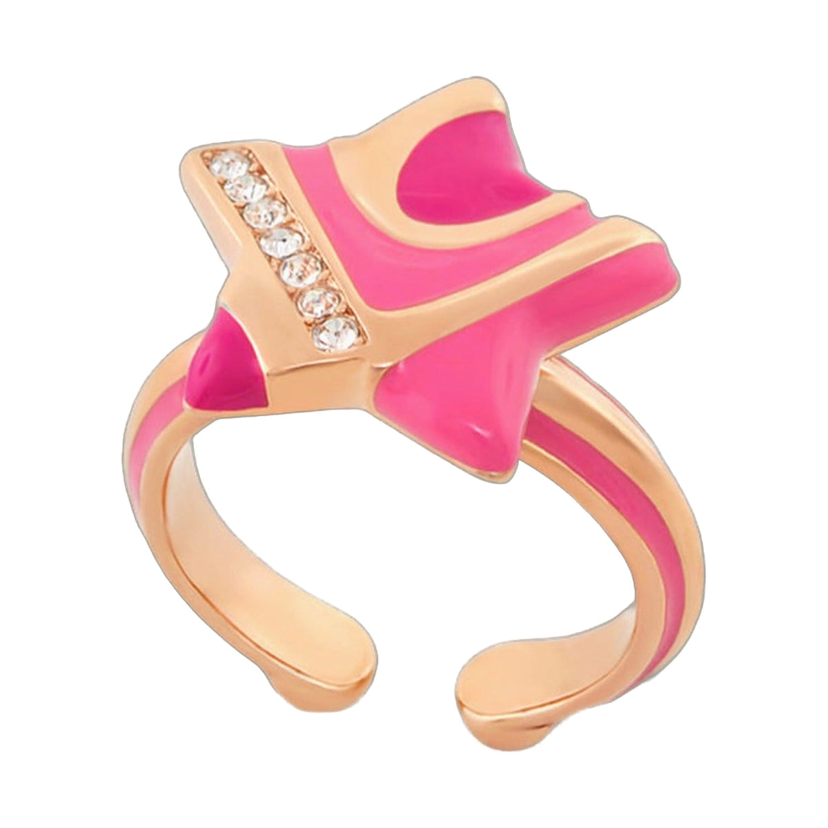 I Am A Star Child's Ring pink peach striped high heel with rhinestone band by Lauren G Adams on Tampa Home & Garden Store