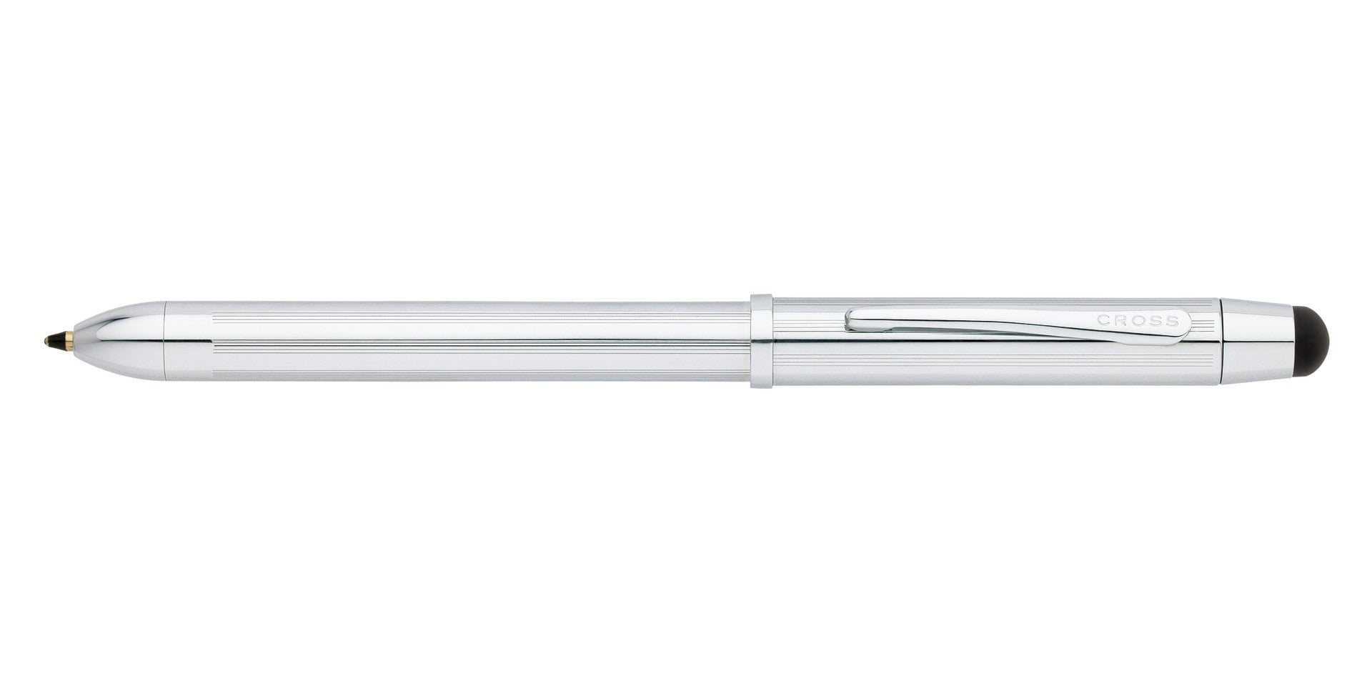 Tech3+ Lustrous Chrome Multifunction Pen by A.T. Cross with clip on Tampa Home & Garden Store