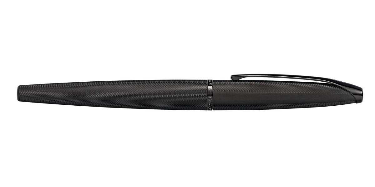 ATX Brushed Black Rollerball Pen by A.T. Cross, textured black finish with clip on Tampa Home & Garden Store