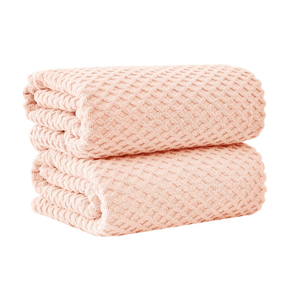 Cotton Diamond Waffle Weave Bath Towel Set