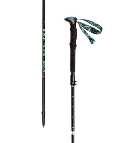 River Country Gear 100 Carbon Folding Ultralight Trekking Poles, pair shown, black carbon shafts on Tampa Home & Garden Store