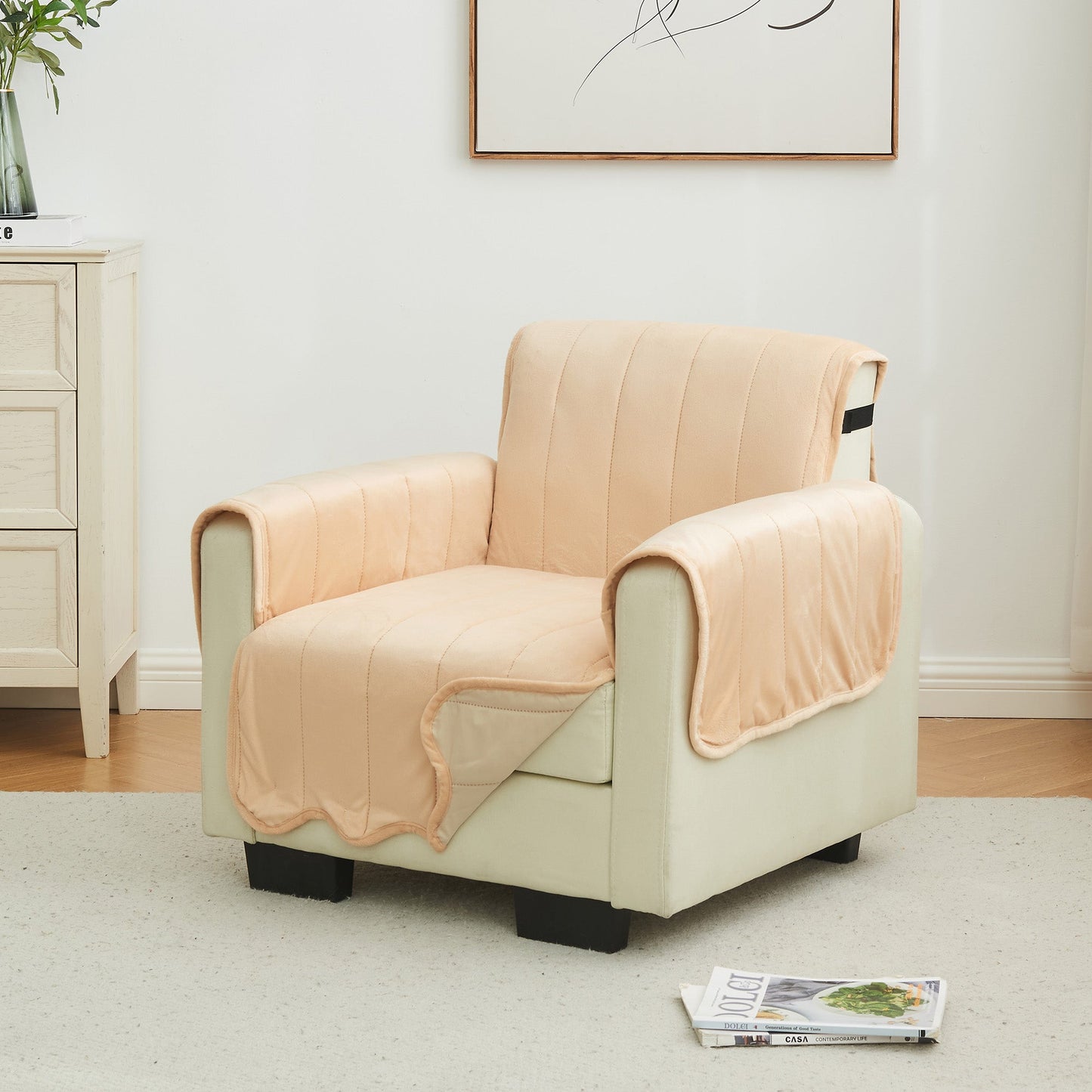 Velvet Furniture Protector And Elastic Cover