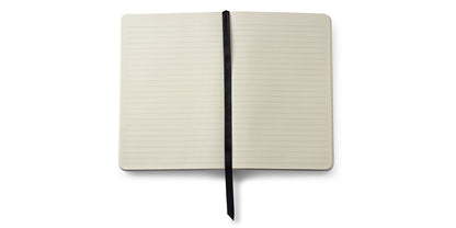 Medium Classic White Journal with cream pages and a black ribbon bookmark on Tampa Home & Garden Store