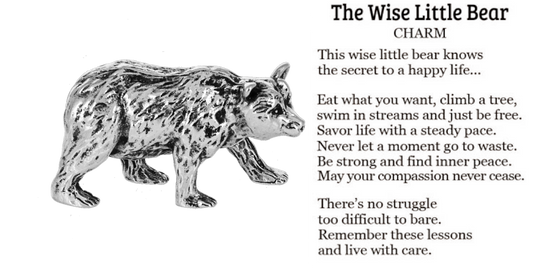 The Wise Little Bear Charm