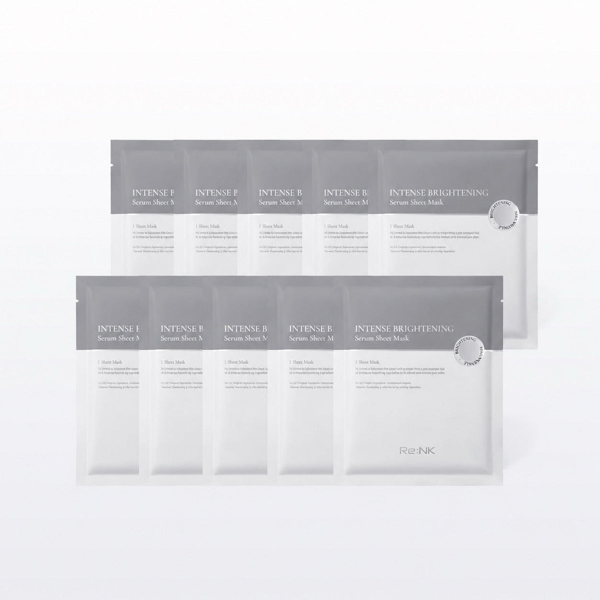 Sheet mask set Re:NK Intense Brightening Serum Sheet Mask 27ml x10 Seoulia silver sachets on Tampa Home & Garden Store