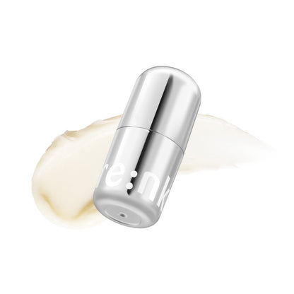 lip balm Re:NK Lip Treatment Balm Edition 5g Seoulia, silver tube, beige swatch on Tampa Home & Garden Store