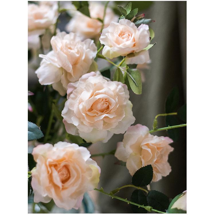 Artificial peach rose stem with Real Touch silk blooms by RusticReach on Tampa Home & Garden Store