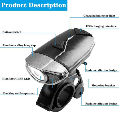 Smart wireless bicycle taillight Stevvex ST90SP5455GGH with USB charging on Tampa Home & Garden Store