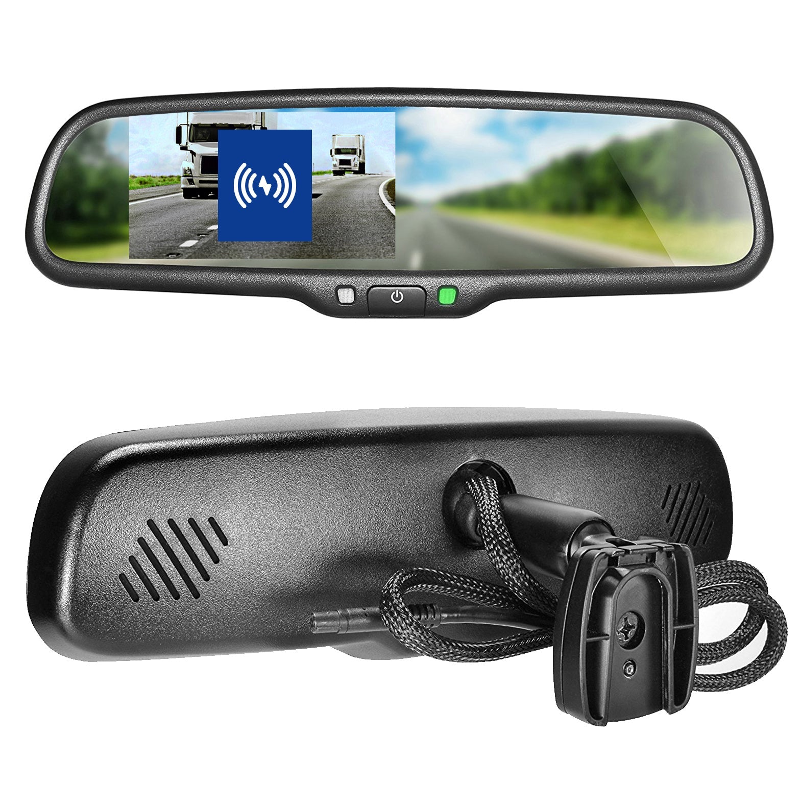 Master Tailgaters rear view mirror with 4.3in LCD screen, auto brightness, anti-glare, wireless calling, universal fit mount on Tampa Home & Garden Store