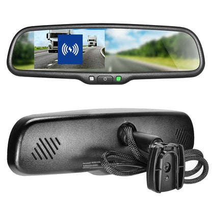Master Tailgaters rear view mirror with 4.3in LCD screen, auto brightness, anti-glare, wireless calling, universal fit mount on Tampa Home & Garden Store