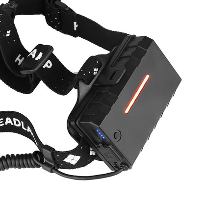 Stevvex rechargeable XHP160 LED headlamp with adjustable zoom, waterproof camping light on Tampa Home & Garden Store