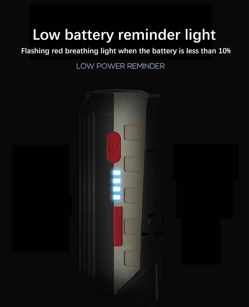 Stevvex USB LED flashlight with LCD, beige body, red power button and blue LEDs on Tampa Home & Garden Store