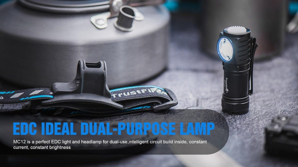 Stevvex rechargeable high-lumen LED flashlight with magnetic clip and TrustFire strap on Tampa Home & Garden Store