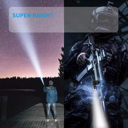 Rechargeable LED Tactical Flashlight Stevvex ST4LMAPP111, waterproof aluminum handheld torch on Tampa Home & Garden Store