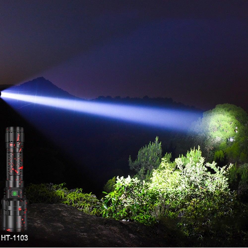 Stevvex ST4LMAPP111 rechargeable LED tactical flashlight, black aluminum handheld torch on Tampa Home & Garden Store