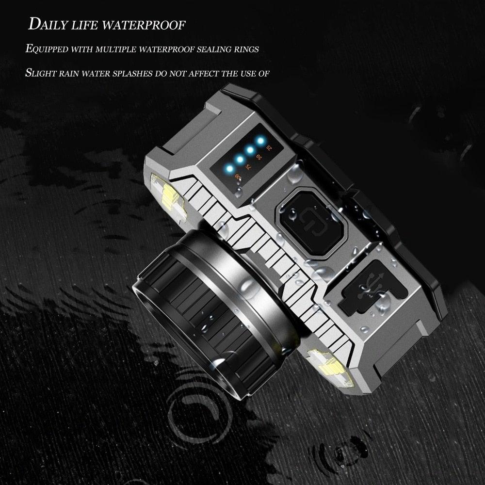 Stevvex ST4LMAPP190 LED headlamp, rechargeable, waterproof, high-lumen outdoor flashlight on Tampa Home & Garden Store