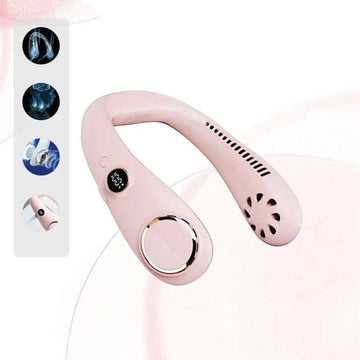 Portable Neck Fan | Bladeless Design with Rechargeable Battery | Lightweight Cooling Solution for Instant Comfort